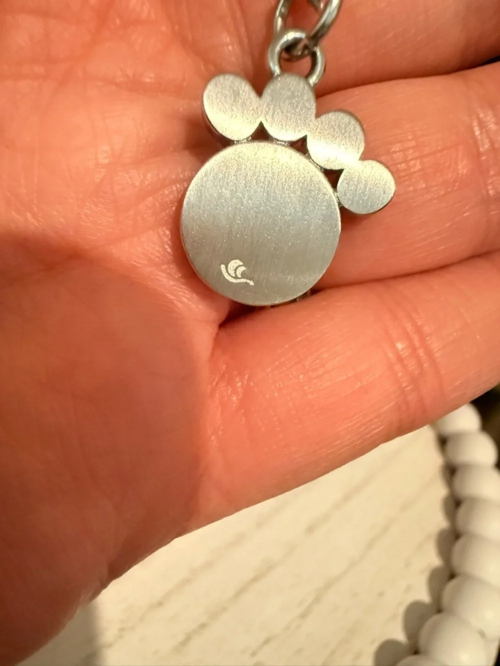 3 x 20$ Moon Paw Print Necklace Silver Tone Dog Lover Pendant
